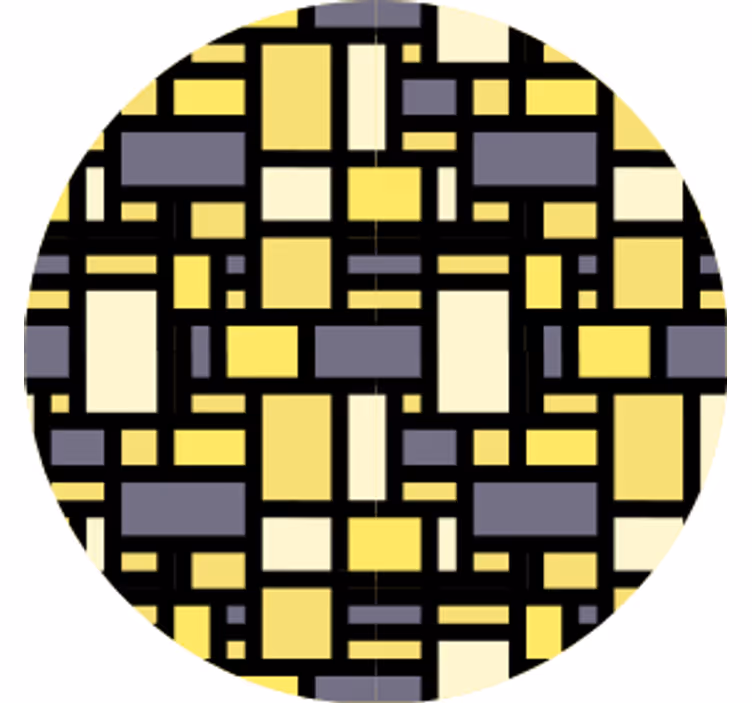 Efekt textury podtácků geometrický žlutý a šedý vzor - TenStickers