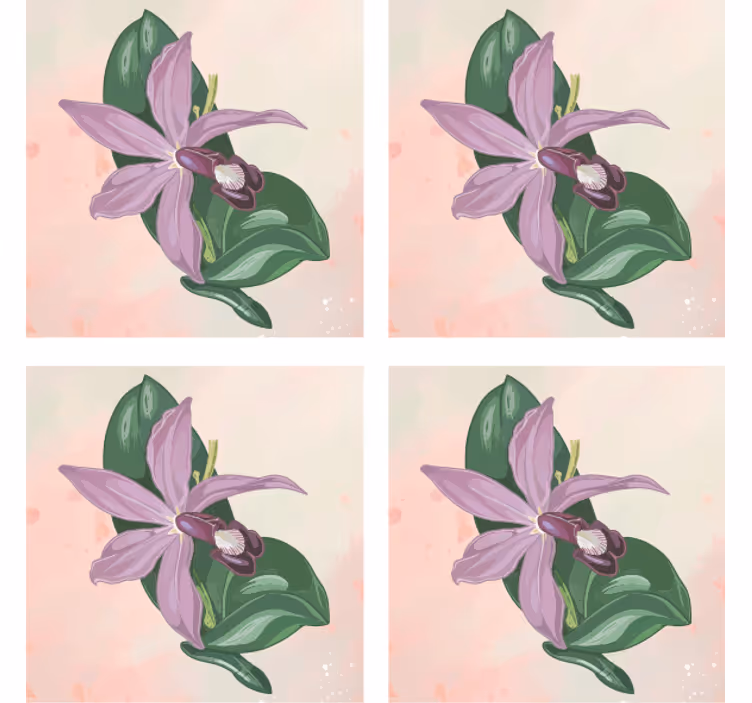 Moderní podtácek elegantní orchidejový květ - TenStickers
