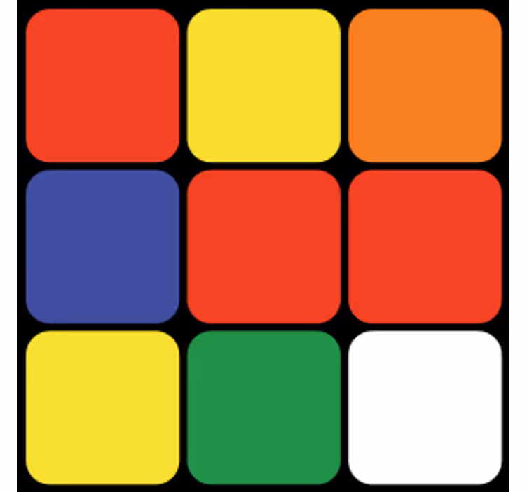 Zblízka podložky rubikovy kostky - TenStickers