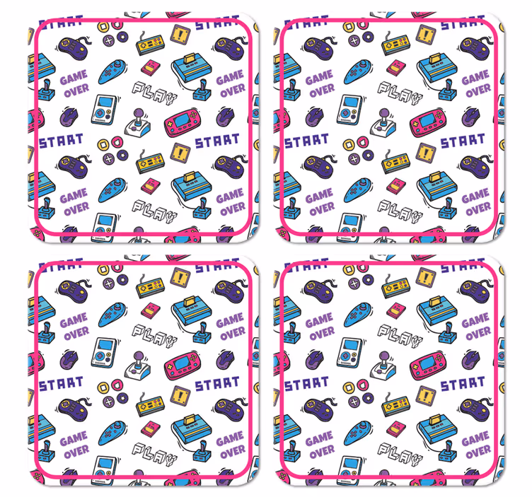 Retro hra nad symboly geek tácky - TenStickers
