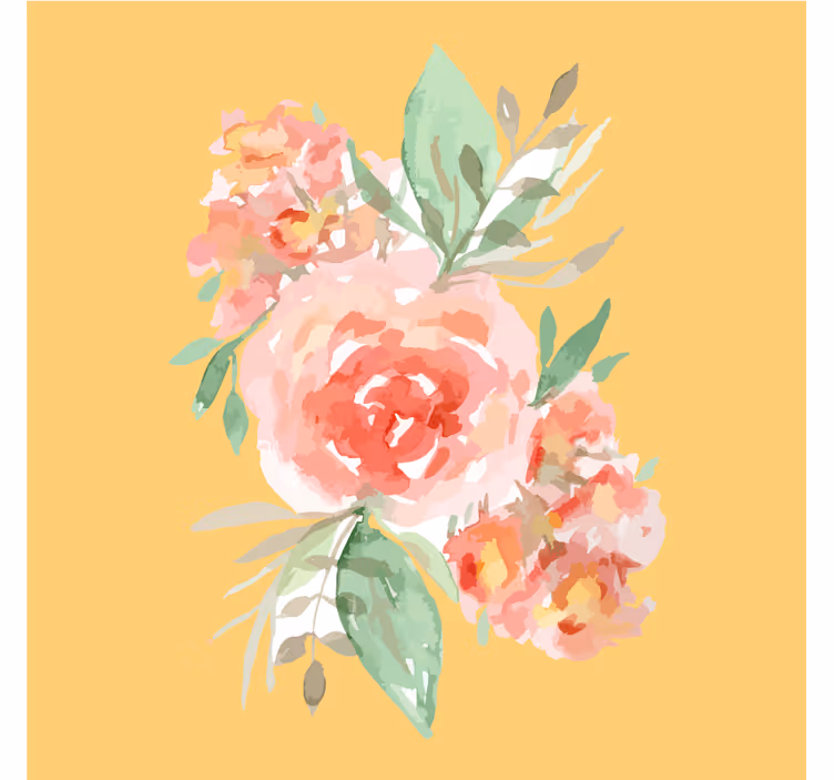 Moderní podtácek květnový akvarelový bouquet - TenStickers