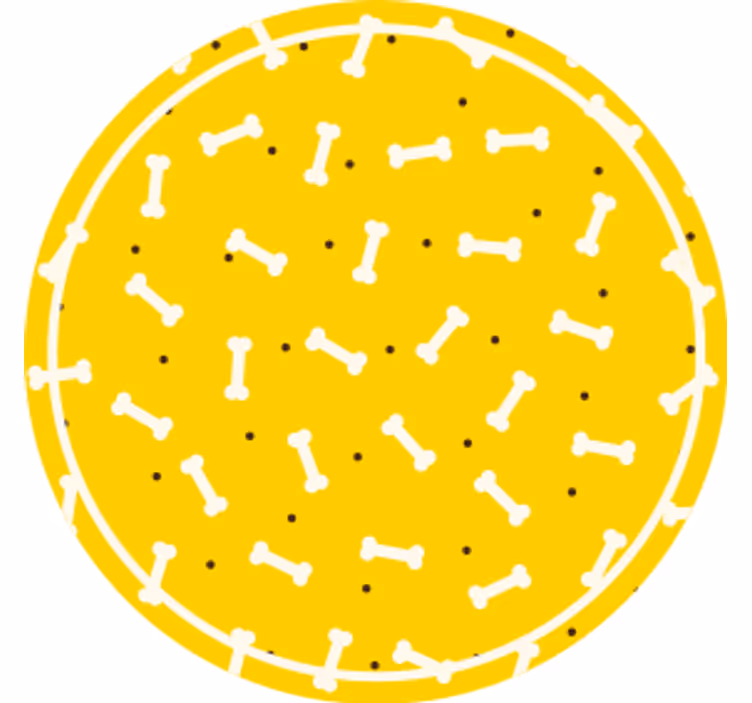 Blázen podtácek kulatý s kostkovým vzorem - TenStickers