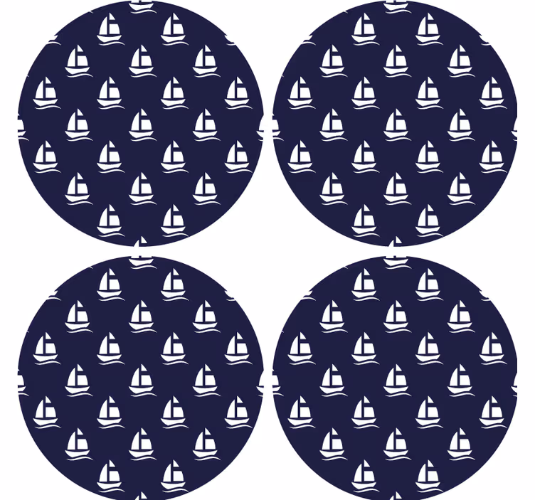 Námořnická modř námořní vzor moderní dráha - TenStickers