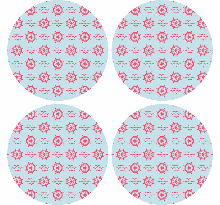 Námořní kormidlo na vzoru chevron více tácků - TenStickers
