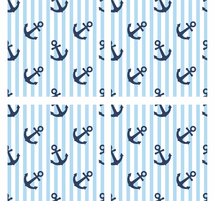 Blázen podtácek s námořním vzorem kotvy - TenStickers