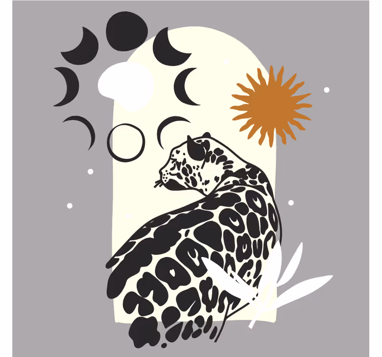 Blázen podtácek s elegantní siluetou leoparda - TenStickers