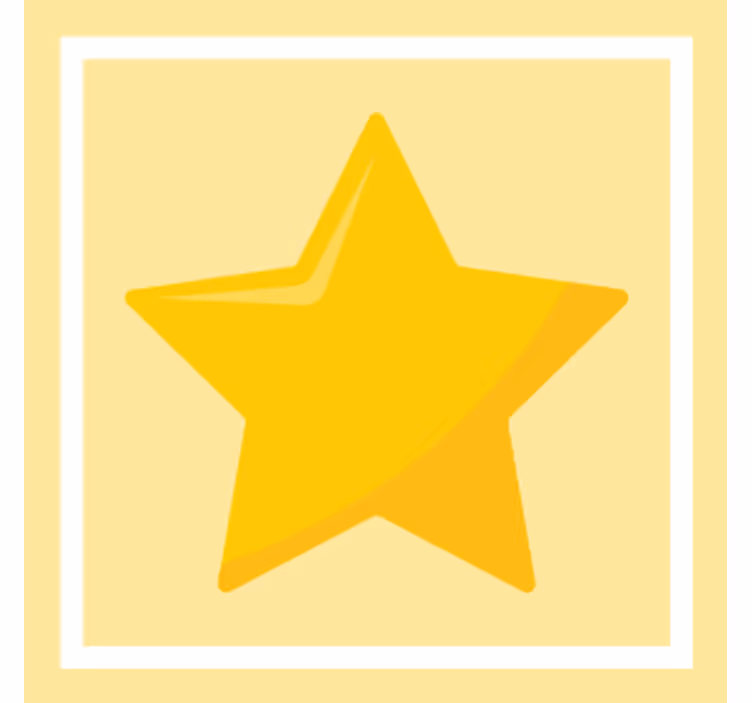 žlutá klasická hvězda moderní dráha - TenStickers