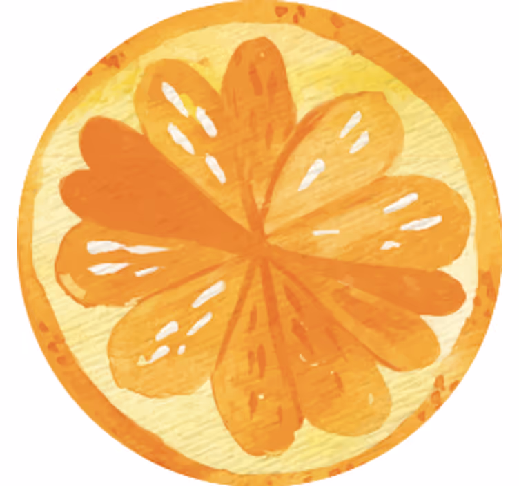 Efekt textury podtácků citrusové plátky - TenStickers