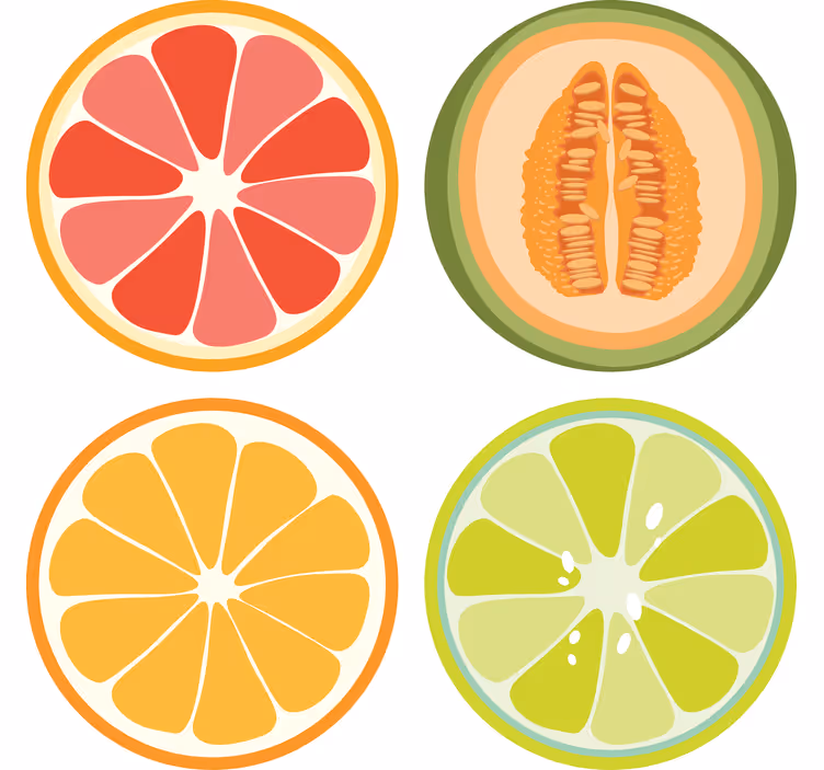 Blázen podtácek plátky ovoce - TenStickers