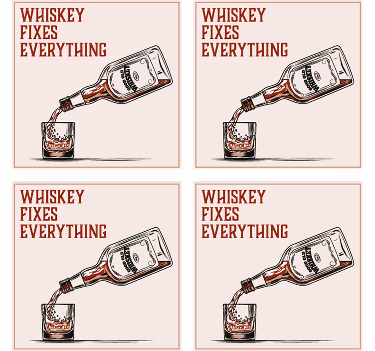 Podtácek citát vizuál nalévání whisky - TenStickers