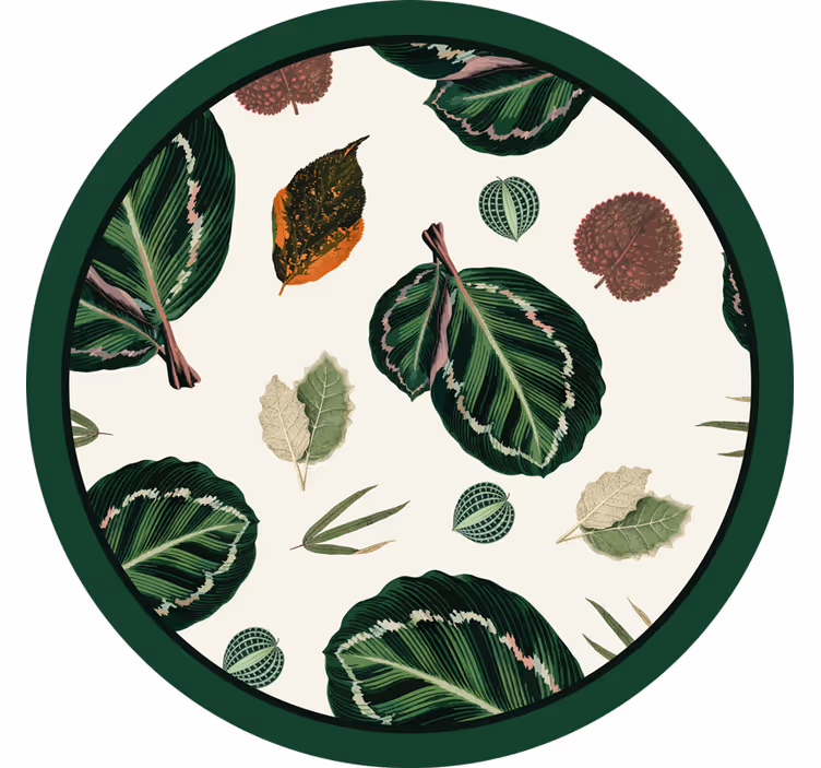 Zelená červená maranta listy květinová dráha - TenStickers