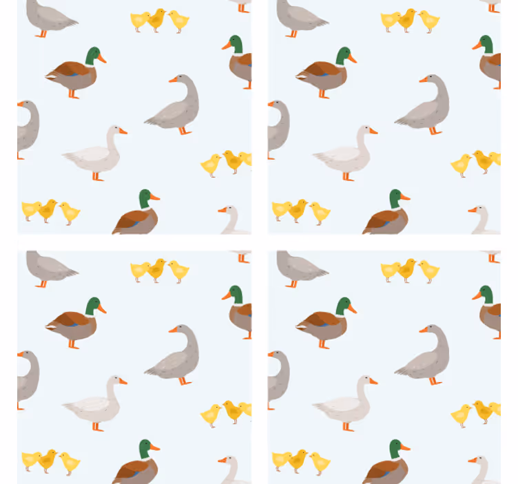 Přizpůsobitelný podtácek s veselými vzory kachen - TenStickers