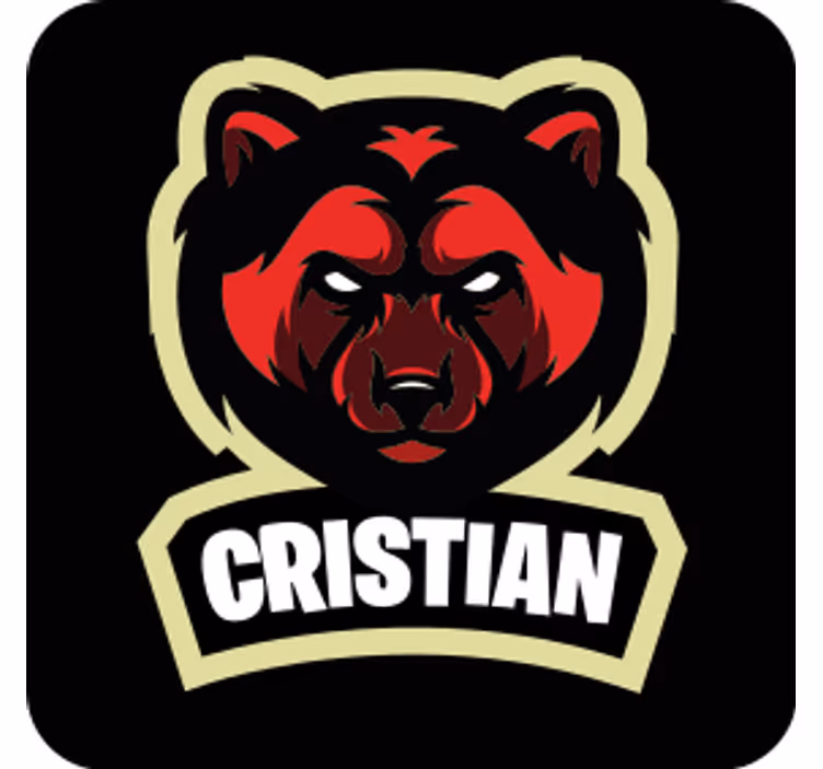 červený rosomák s názvem personalizovaná dráha - TenStickers