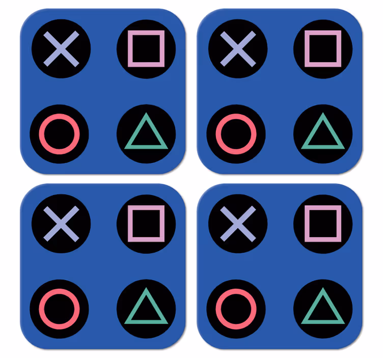 Zábavný barevný vzor playstation geekpodtácek - TenStickers