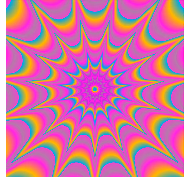 Psychedelická optická retro hvězda vintage dráha - TenStickers