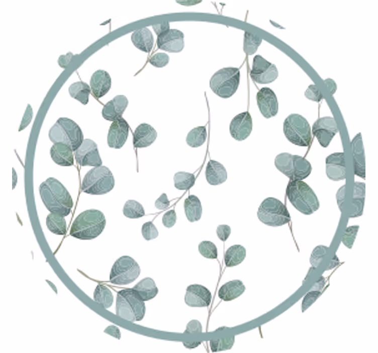 Elegantní zelený akvarel listy vinobranípodtácek - TenStickers