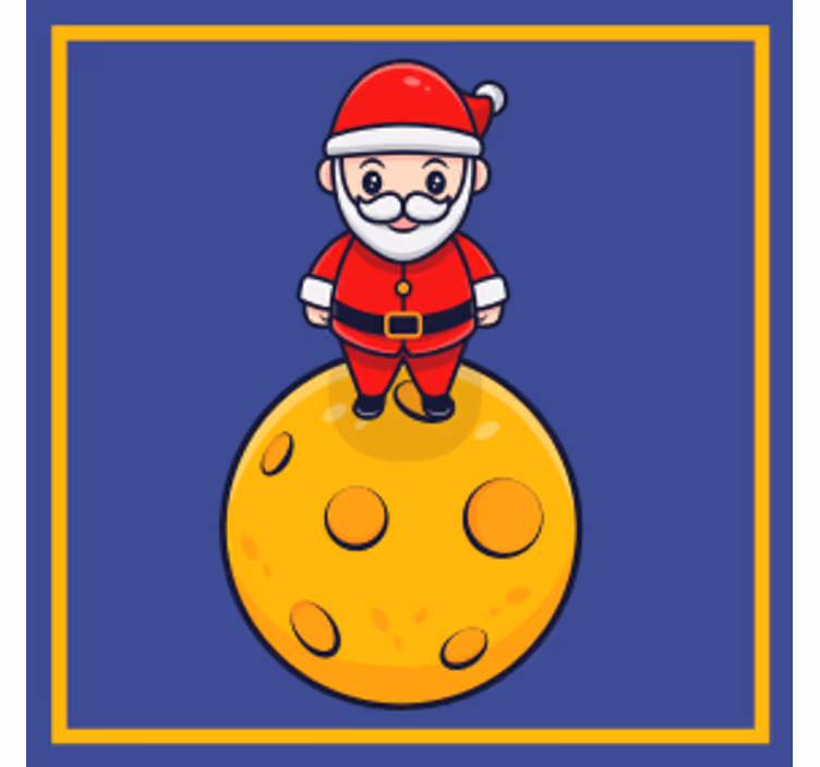 Vánoční podtácek santa na sýrové kouli - TenStickers