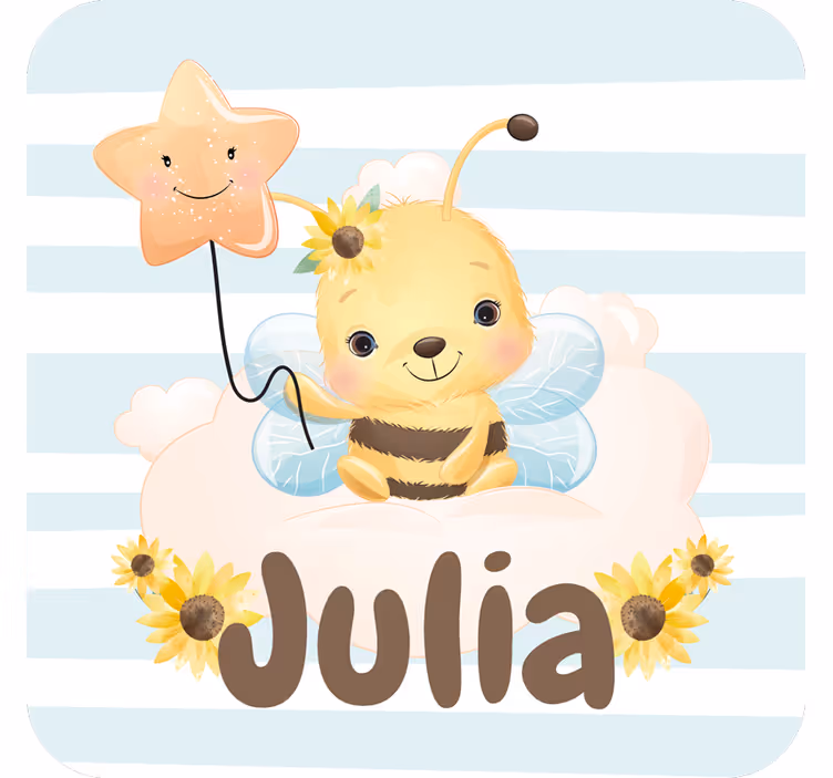 Roztomilá včelka se jmény tácky - TenStickers