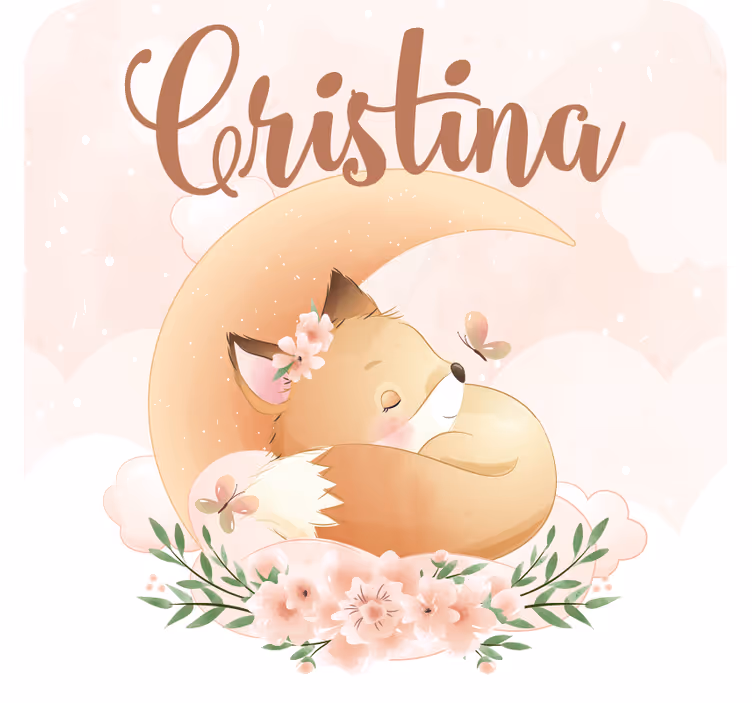 Roztomilá liška pro dívku se jménem tácky - TenStickers