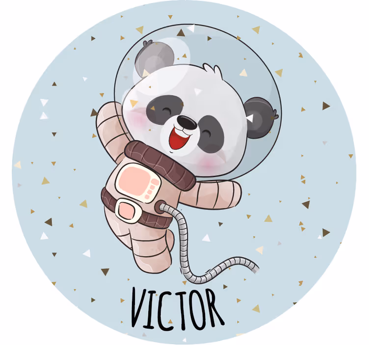 Vinobraní podtácek veselý astronaut panda - TenStickers
