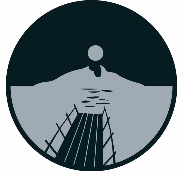 Pivní podtácek západ slunce nad vodou - TenStickers