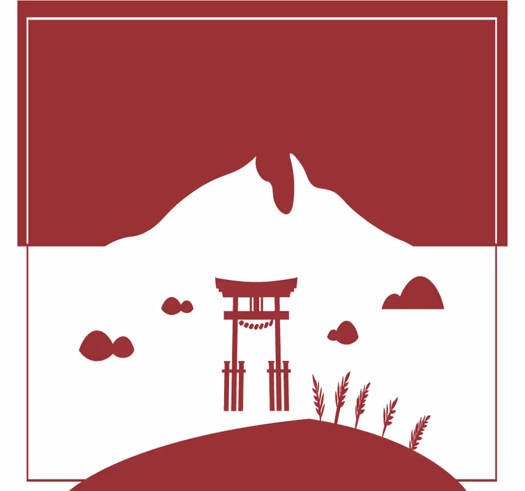 Blázen podtácek horská torii brána - TenStickers