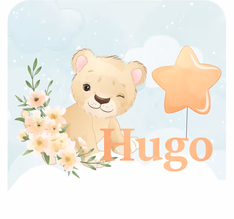 Roztomilý lev pro chlapce se jménem tácky - TenStickers