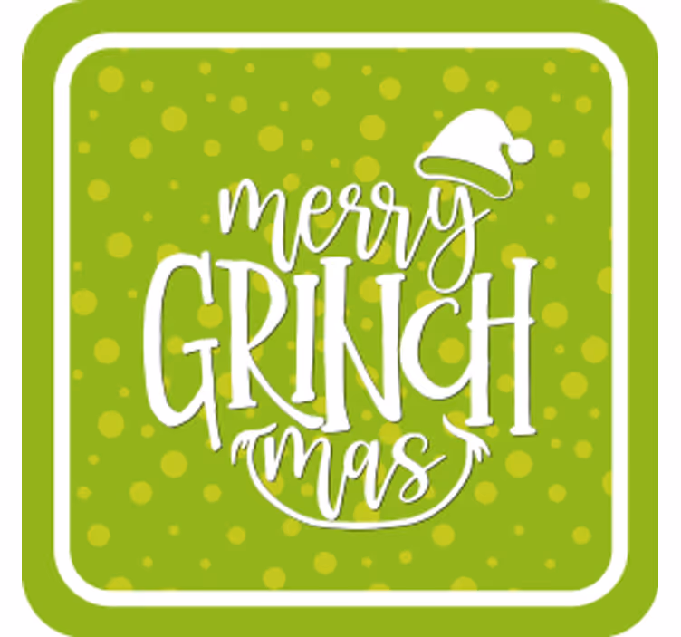 Vánoční podtácek veselé grinchmas přání - TenStickers
