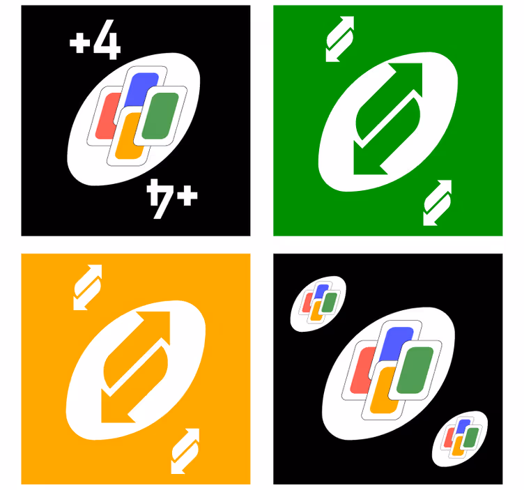 Blázen podtácek s barevnými motivy karet - TenStickers
