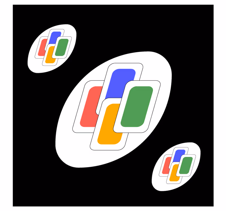 Blázen podtácek barevné překryvné tvary - TenStickers