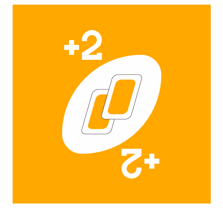 Blázen podtácek dvě propojené tvary s čísly - TenStickers