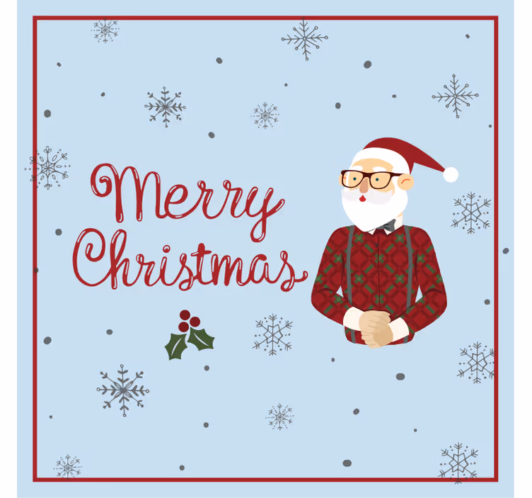 Vánoční podtácek santa se sněhovými vločkami - TenStickers