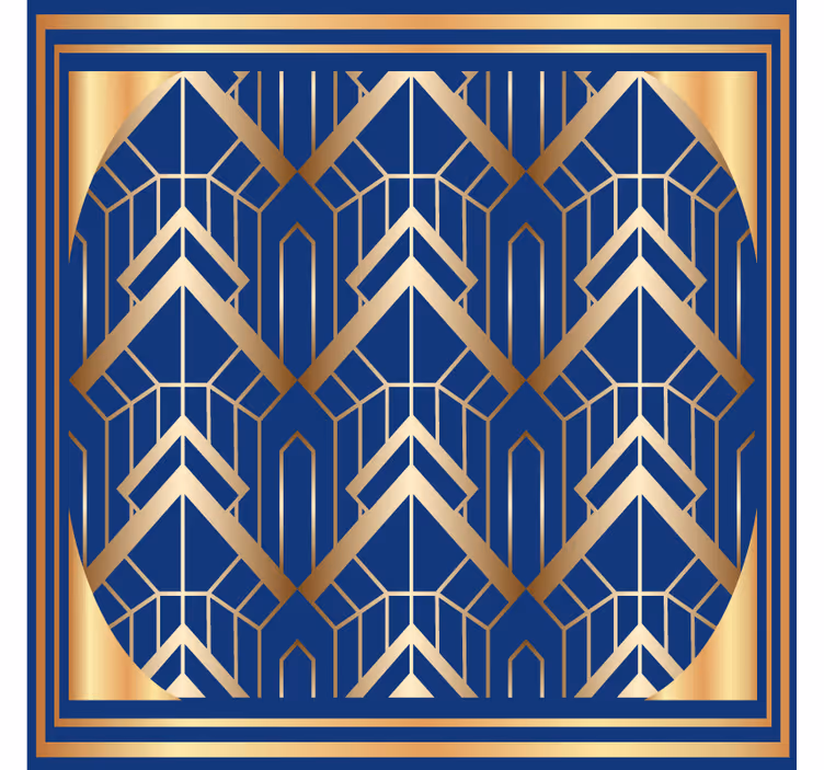 „art deco“ moderní metalická modrá dráha - TenStickers