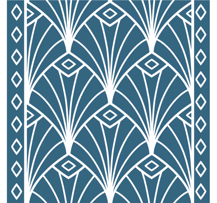„art deco“ modrobílé oblouky moderní dráha - TenStickers