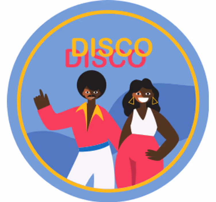 Blázen podtácek disco taneční párty - TenStickers