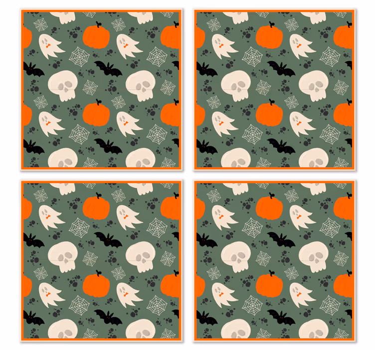 Dýně, duchové a pavouci halloween dráha - TenStickers