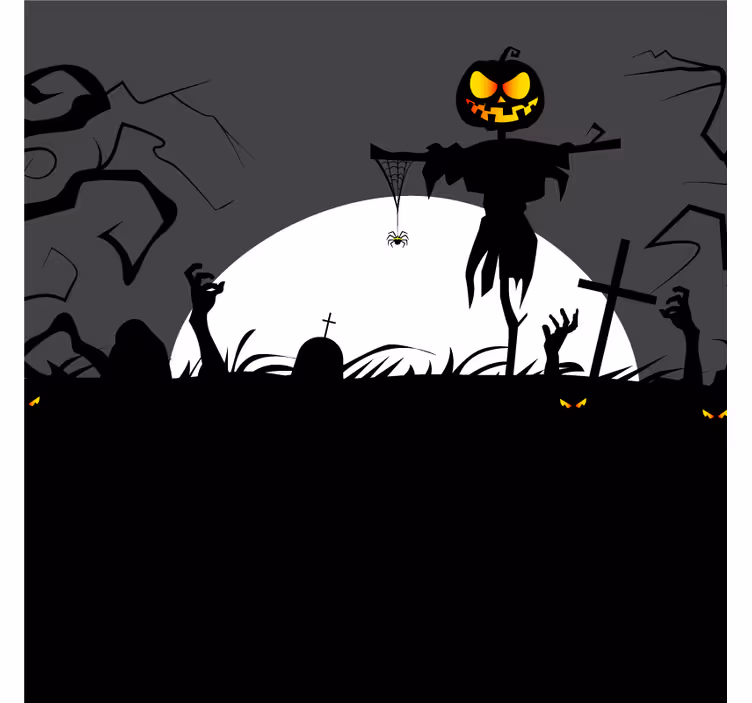 Halloweenský podtácek s strašákem a dýní - TenStickers