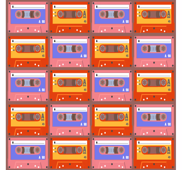 Vinobraní podtácek s retro kazetami - TenStickers