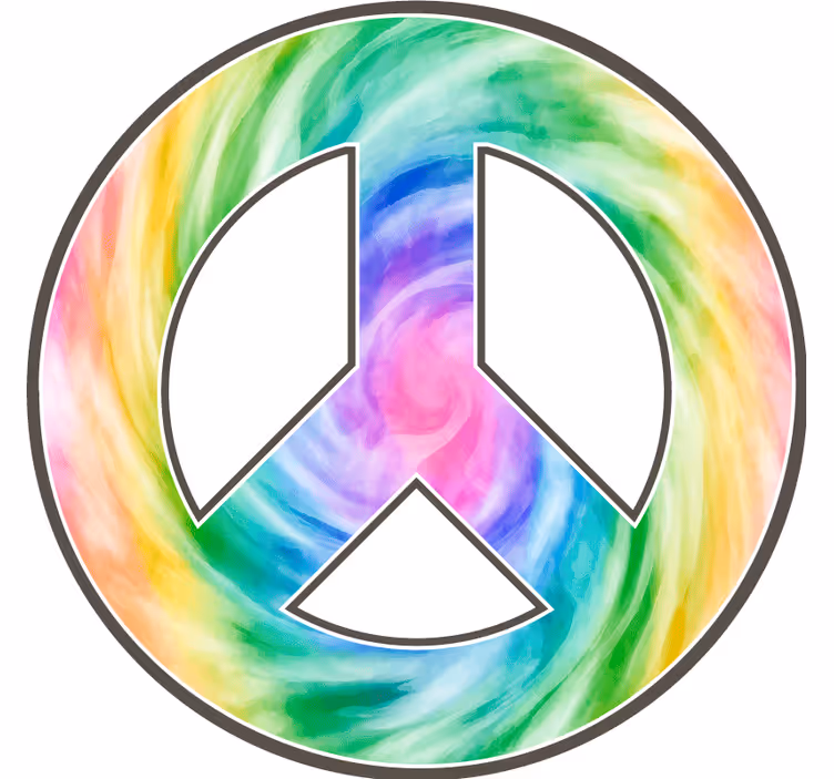 Blázen podtácek barevný symbol míru - TenStickers