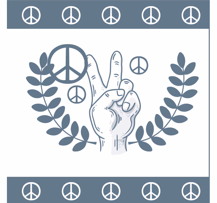Podtácek citát symbol míru a vítězství - TenStickers