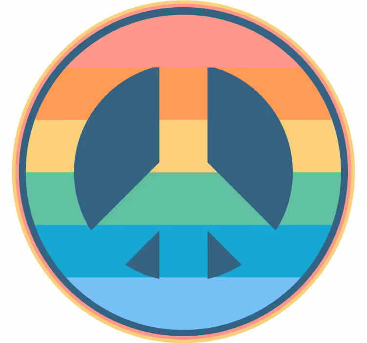 Vinobraní podtácek retro symbol míru - TenStickers