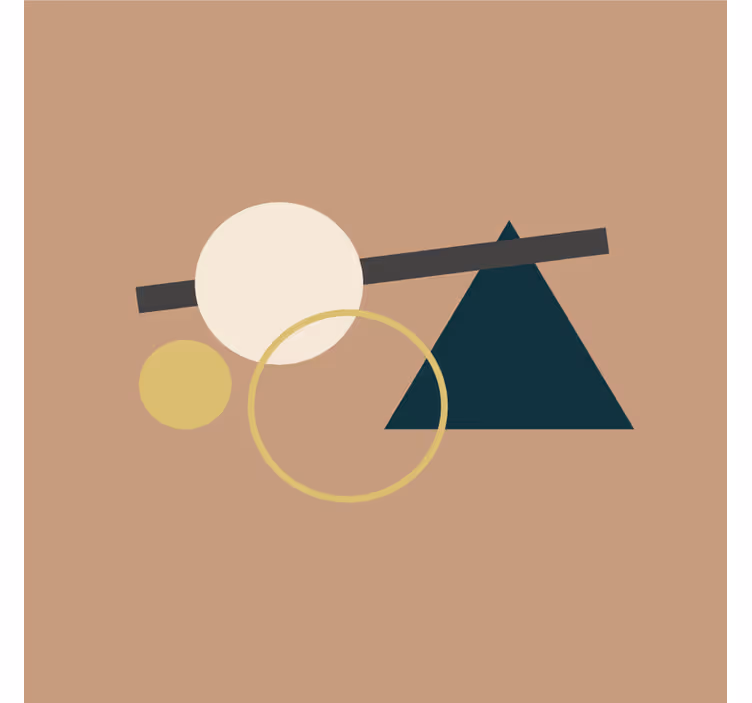 Moderní podtácek s geometrickými tvary a kruhem - TenStickers
