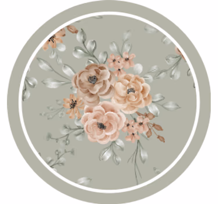 Moderní podtácek s květinovým elegancí motivem - TenStickers