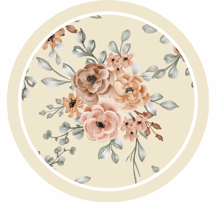 Květinový elegantní vzor vinobraní podtácek - TenStickers