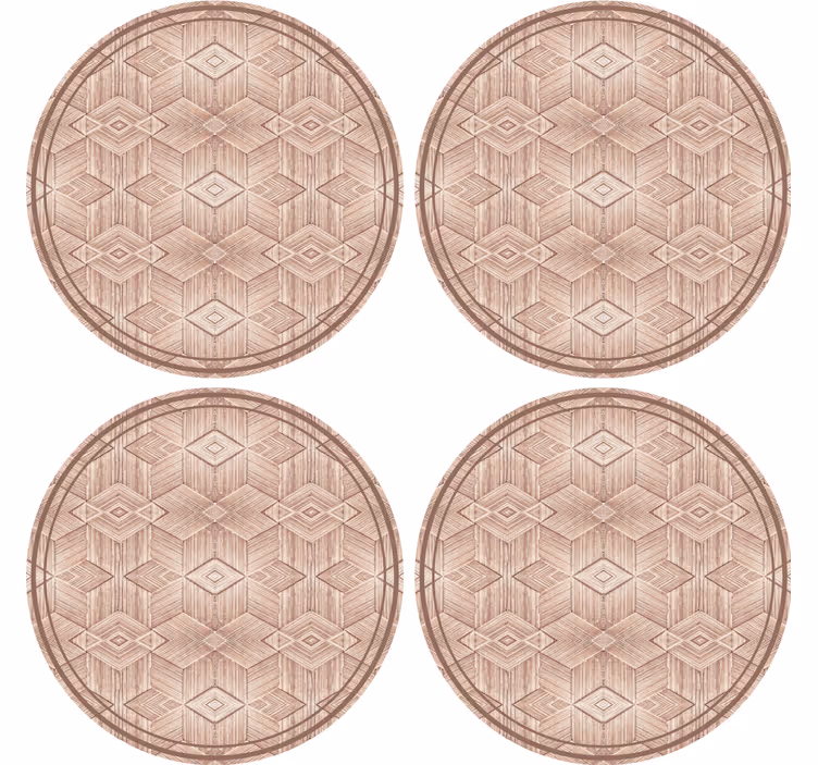 Efekt textury podtácků s geometrickým vzorem - TenStickers