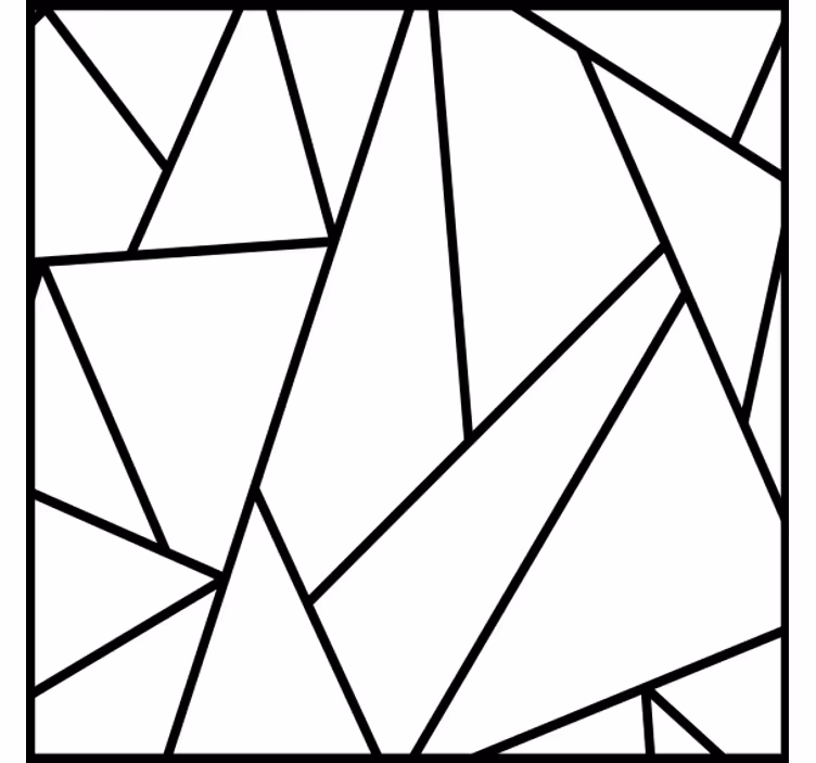 Efekt textury podtácků geometrické černé linie - TenStickers