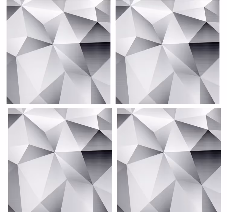 Efekt textury podtácků s geometrickým kovovým vzorem - TenStickers