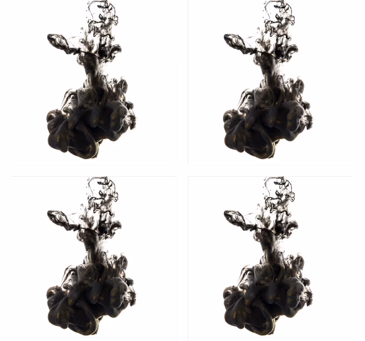 Efekt textury podtácků černý inkoustový vír - TenStickers