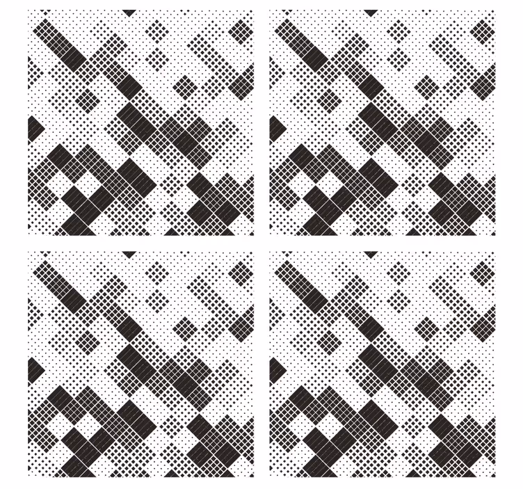Efekt textury podtácků geometrického tečkovaného vzoru - TenStickers