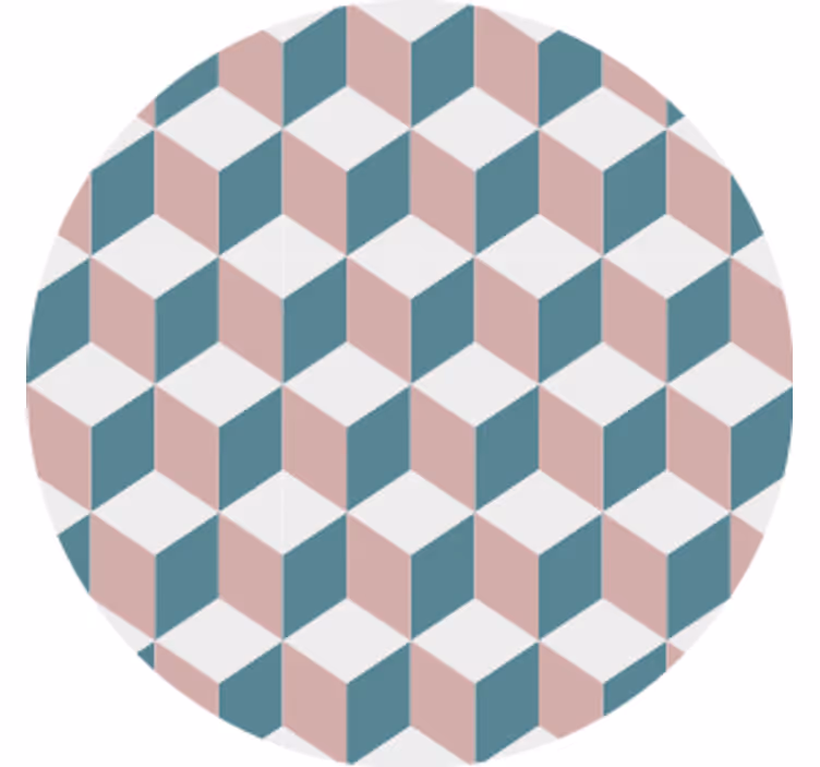 Efekt textury podtácků geometrické kostky - TenStickers